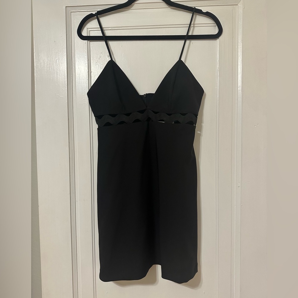 Zara black cut out mini dress